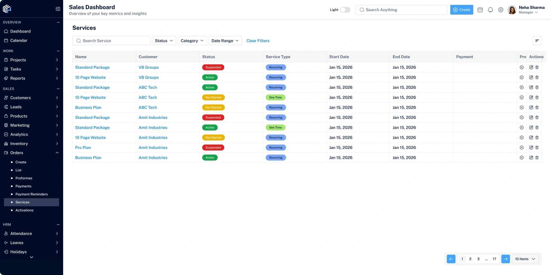 Project Tracking
