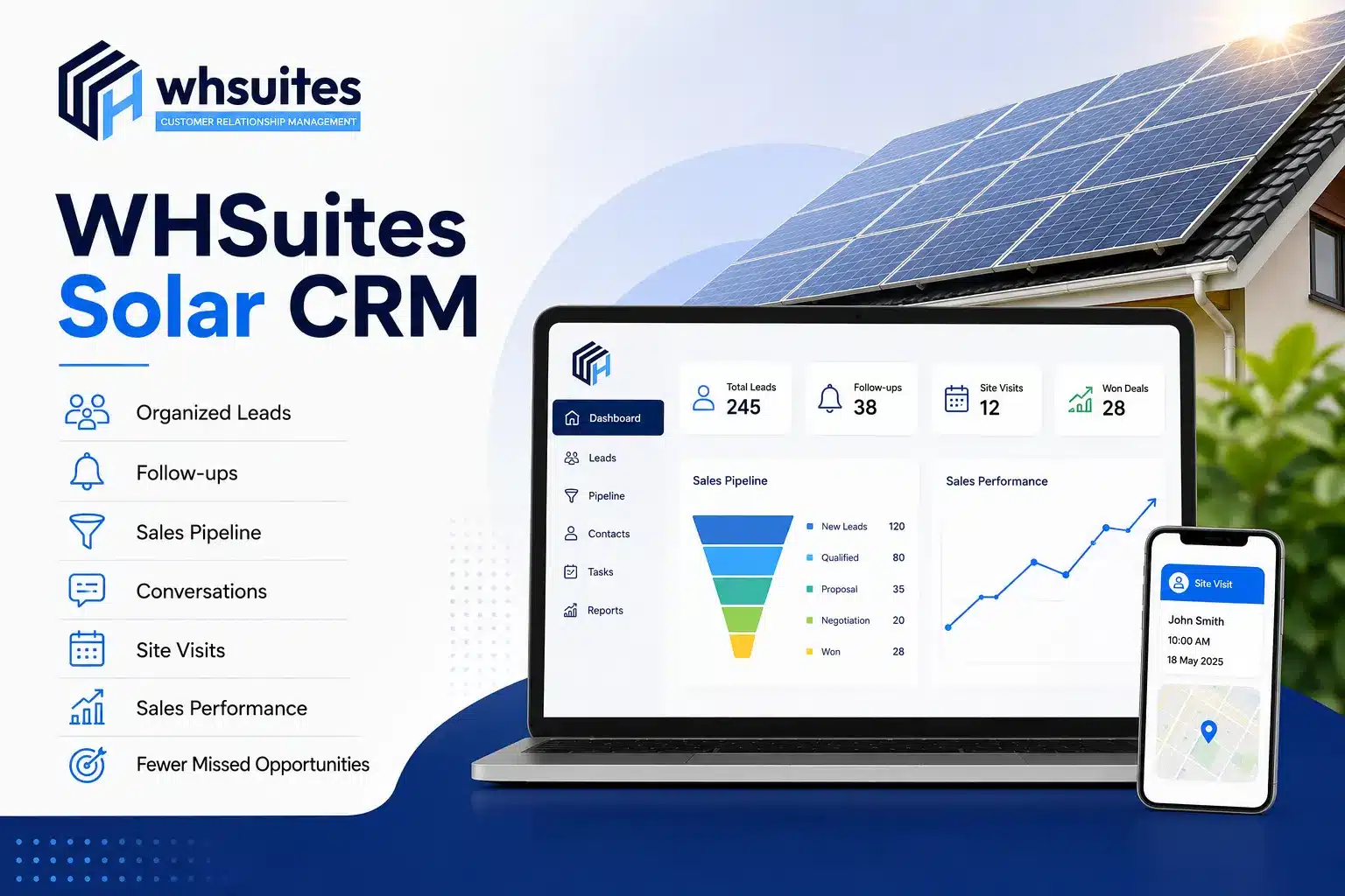 How to Increase Solar Business Sales with the Help of CRM WHSuites Solar CRM
