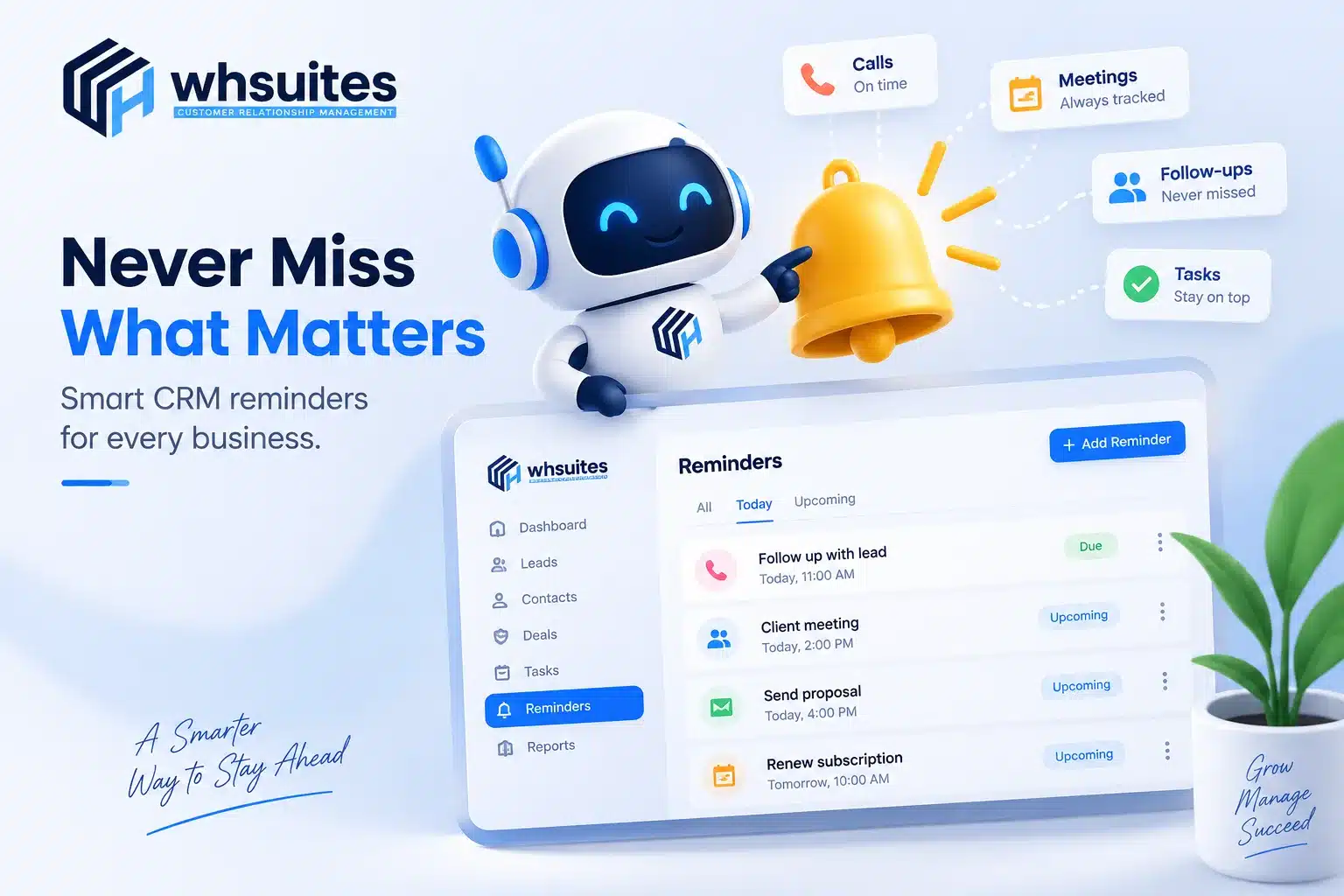 Reducing No-Shows and Missed Leads with CRM Reminders Reducing No-Shows & Missed Leads with CRM Reminders