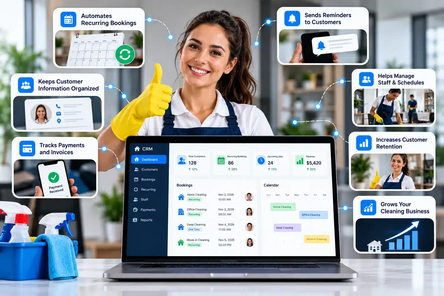 How CRM Helps Cleaning Businesses Manage Recurring Bookings How CRM Helps Cleaning Businesses Manage Recurring Bookings