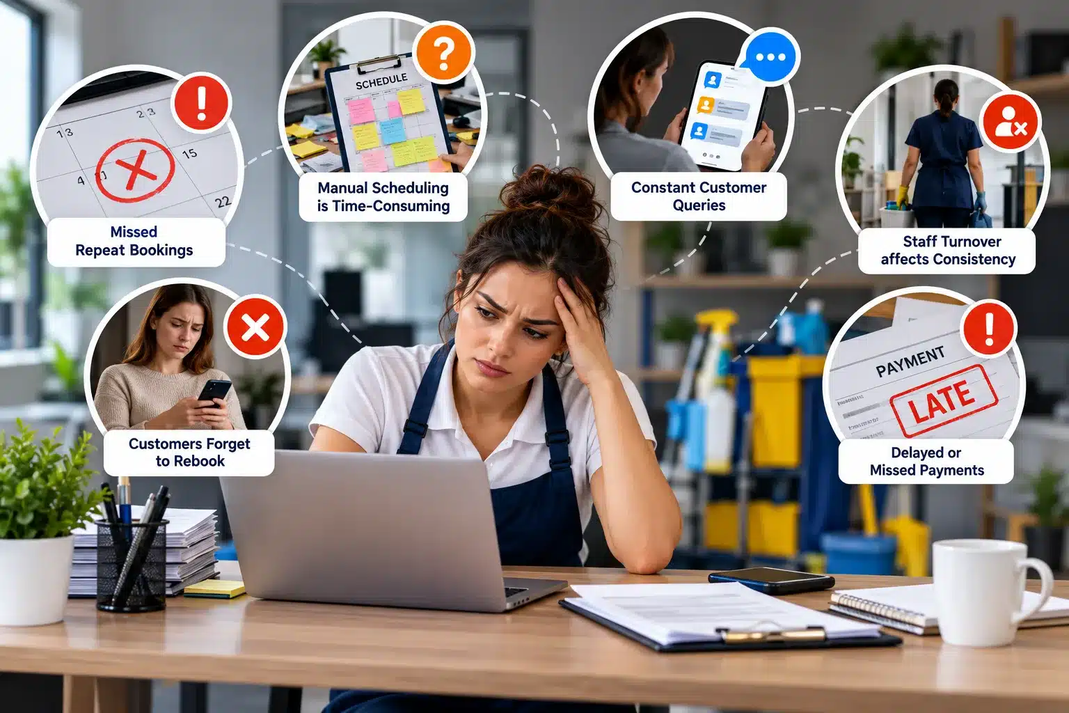 How CRM Helps Cleaning Businesses Manage Recurring Bookings Challenges Cleaning buisnesses face without CRM